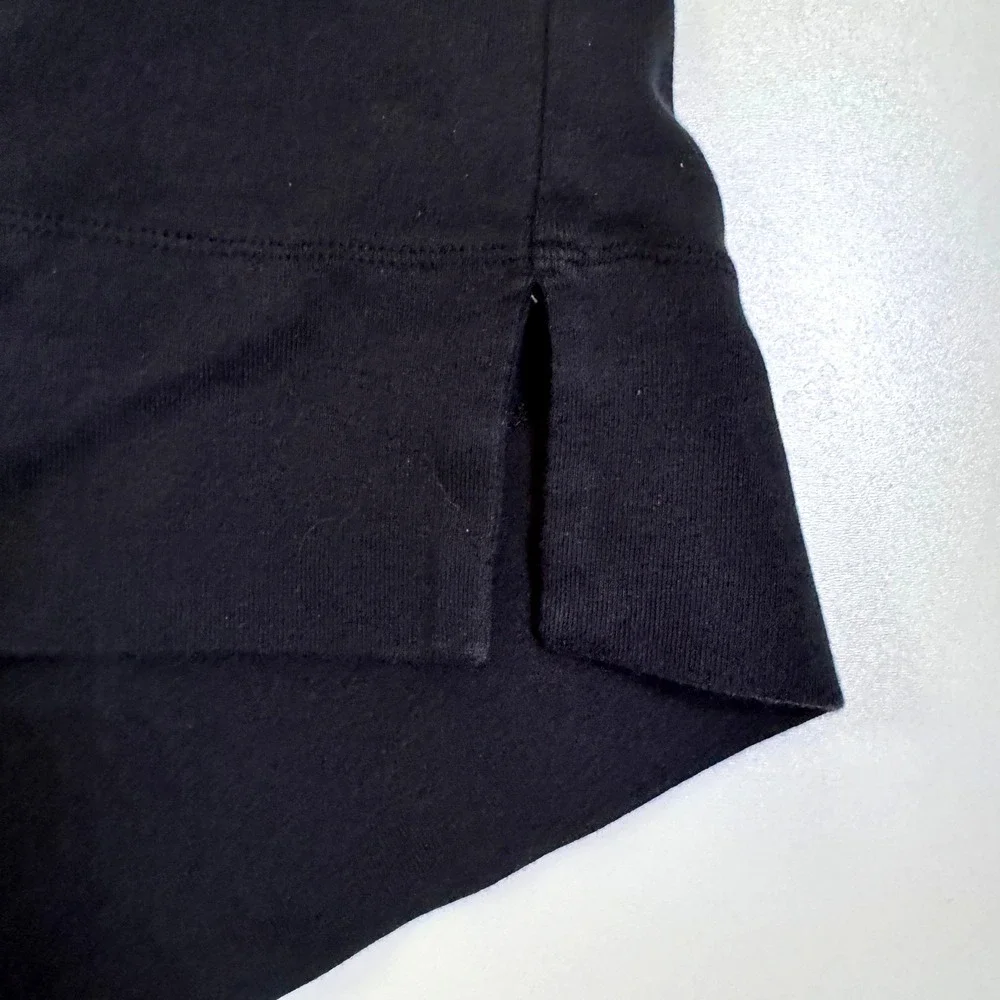 VTG 90s Y2K Eddie Bauer Maxi Tank Dress Medium Black Cotton Boat Neck Sleeveless